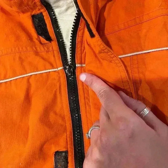 Obermeyer Ski Jacket Snowboard Lined Insulated Full Zip Orange Men's Large Coat - Picture 4 of 8